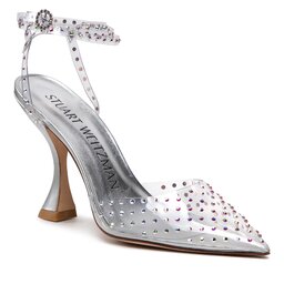 Stuart Weitzman Sandaler Stuart Weitzman Glamxcrve100wrppmp Clear/Silver/Clear