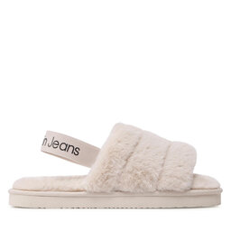 

Тапочки Calvin Klein Jeans Home Slipper Fakefur Elastic YW0YW00751 Eggshell ACF, Бежевий