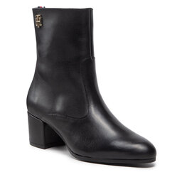 Tommy Hilfiger Botine Tommy Hilfiger Th Hardware Bootie Leather FW0FW06760 Black BDS