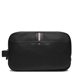 Tommy Hilfiger Kozmetični kovček Tommy Hilfiger Th Corporate Washbag AM0AM11840 Black BDS