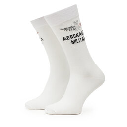 Aeronautica Militare Skarpety Wysokie Męskie Aeronautica Militare 251CZ010L499 Biały
