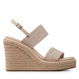 

Еспадрильї Calvin Klein Wedge Sndl 70 He HW0HW00690 Sand VHB, Бежевий