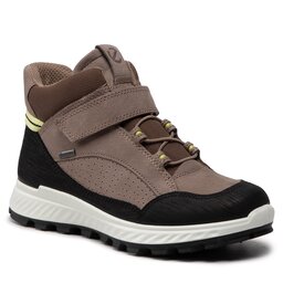 ECCO Šnurovacia obuv ECCO Exostrike Kids GORE-TEX 76194360457 Black/Taupe/Taupe