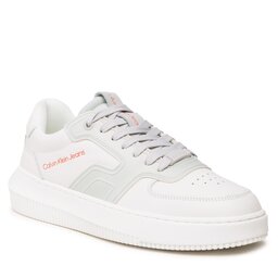 Calvin Klein Jeans Sneakers Calvin Klein Jeans Chunky Cupsole High/Low Freq YM0YM00613 White/Oyster Mushroom/Firecracker 0LG