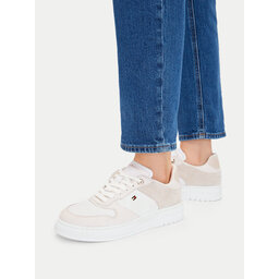 Tommy Hilfiger Sneakers Tommy Hilfiger Th Sporty Cupsole Tumbled Ltr FW0FW09024 Écru