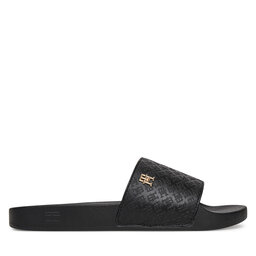 Tommy Hilfiger Şlapi Tommy Hilfiger Th Monogram Poolside FW0FW08525 Negru