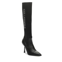 KARL LAGERFELD Botine KARL LAGERFELD KL31376F Black Knit Textile w/Silver