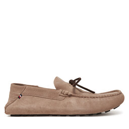Tommy Hilfiger Mokaszin Tommy Hilfiger Hilfiger Folded Suede Driver FM0FM05385 Bézs