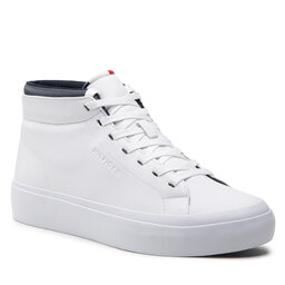 Tommy Hilfiger Sneakers Tommy Hilfiger Prep Vulc High Leather FM0FM04172 White YBR
