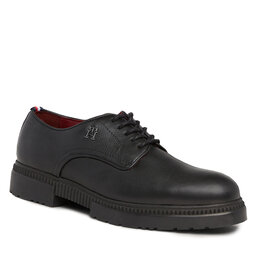 Tommy Hilfiger Īsi apavi Tommy Hilfiger Comfort Cleated Termo Lth Shoe FM0FM04647 Black BDS