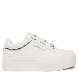 

Снікерcи Calvin Klein Jeans Flatform+ Low Branded Laces YW0YW00868 White/Black 0K4, Білий