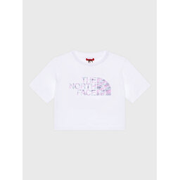 The North Face The North Face Póló Crop Easy NF0A83EU Fehér Regular Fit