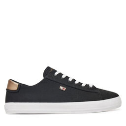 Tommy Hilfiger Πάνινα παπούτσια Tommy Hilfiger Vulc Canvas Lace Up Sneaker FW0FW08647 Μαύρο