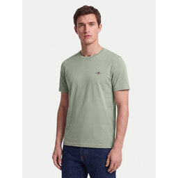 Gant Gant T-Shirt Shield 2003184 Hellgrün Regular Fit