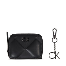 Calvin Klein Set cadou Calvin Klein Ck Quilt Wallet Md/ Key Chain K60K611329 Ck Black BAX