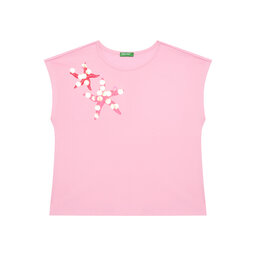 United Colors Of Benetton United Colors Of Benetton Póló 3I1XC10P0 Rózsaszín Regular Fit