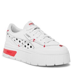 Puma Sneakersy Puma Mayze Stack Miraculous Jr 393906 02 Puma White/Puma Red