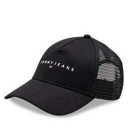 Tommy Jeans Kšiltovka Tommy Jeans Tjm Linear Logo Trucker Cap AM0AM12424 Černá