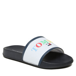 Tommy Hilfiger Ciabatte Tommy Hilfiger Logo Pool Slide T3B0-32933-1172 S White/Multicolor X56