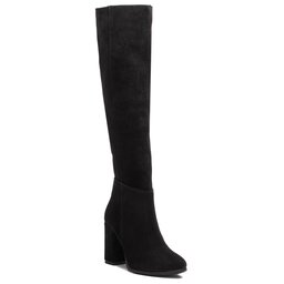 R.Polański Overknees R.Polański 0973 Czarny Zamsz