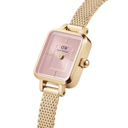 

Годинник Daniel Wellington Quadro Mini Evergold DW00100655 Rose Gold/Rose Gold, Рожевий