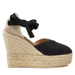 Manebi Εσπαντρίγιες Manebi La Havana Heart-Shaped Wedge Espadrilles O 7.9 WH Μαύρο