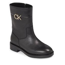 Calvin Klein Stiefeletten Calvin Klein Rubber Sole Ankle Boot W/Hw HW0HW01703 Ck Black BEH