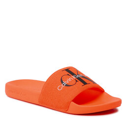 Calvin Klein Jeans Pantoletten Calvin Klein Jeans Slide Monogram Co YM0YM00061 Shocking Orange SNX