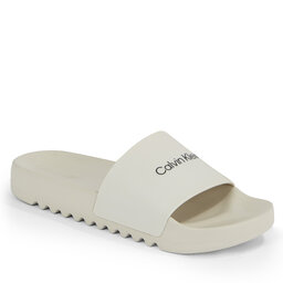 Calvin Klein Mules / sandales de bain Calvin Klein Chuncky Pool Slide Rub HM0HM01063 Feather Grey ABY