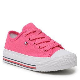 Tommy Hilfiger Sneakers Tommy Hilfiger Low Cut Lace-Up Sneaker T3A9-32677-0890 M Fuchsia 313