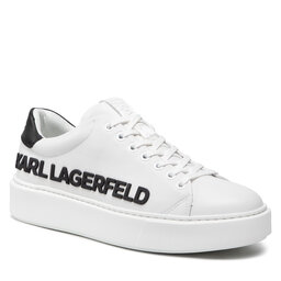 KARL LAGERFELD Laisvalaikio batai KARL LAGERFELD KL52225 White Lthr W/Black