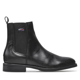 

Челсі Tommy Jeans Essemtials Leather Flat Boot EN0EN01518 Black BDS, Чорний