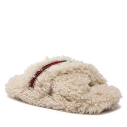 Tommy Hilfiger Copati Tommy Hilfiger Sherpa Fur Home Slippers Strap FW0FW06576 Classic Beige ACI