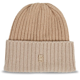 Tommy Hilfiger Čepice Tommy Hilfiger Limitless Chic Beanie AW0AW15299 Cashmere Creme ABH