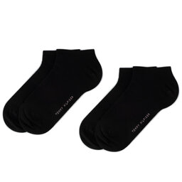 Tommy Hilfiger Sada 2 párů dámských nízkých ponožek Tommy Hilfiger 343024001 Black 200