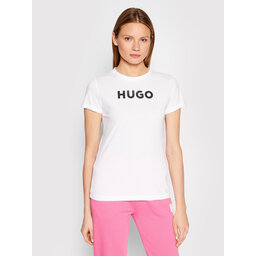 HUGO Hugo Marškinėliai 50473813 Balta Slim Fit