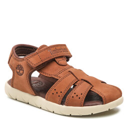 Timberland Szandál Timberland Nubble Leather Fisherman TB0A2196A201 Medium Brown Nubuck