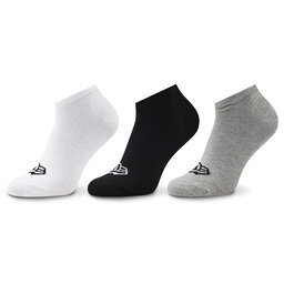 New Era Sada 3 párů nízkých ponožek unisex New Era Flag Sneaker 13113639 Gra/Whi/Blk