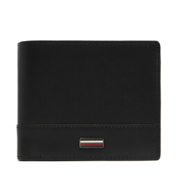 Tommy Hilfiger Portofel Mare pentru Bărbați Tommy Hilfiger Th Corp Cc Flap And Coin AM0AM13246 Negru