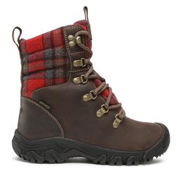 

Снігоходи Keen Greta Boot Wp 1026597 Dark Brown/Red Plaid, Коричневий