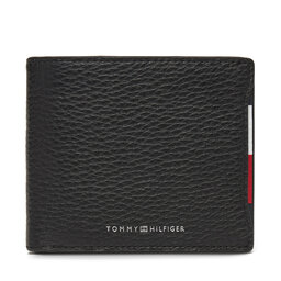 Tommy Hilfiger Pánská peněženka Tommy Hilfiger Central Cc Flap And Coin AM0AM13515 Černá