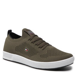 Tommy Hilfiger Sneakersy Tommy Hilfiger Sustainable Knit Sock Cupsole FM0FM04007 Army Green