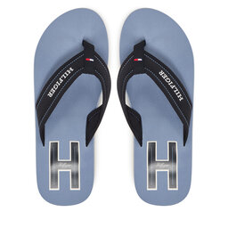 Tommy Hilfiger Čības uz pirksta Tommy Hilfiger Hilfiger H Padded Beach Sandal FM0FM05536 Tumši zils