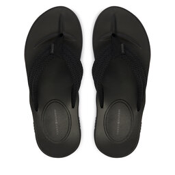 Tommy Hilfiger Zehentrenner Tommy Hilfiger Molded Padded Hilfiger B Sandal FM0FM05901 Schwarz