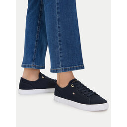 Tommy Hilfiger Sneakers Tommy Hilfiger Th Foxing Sneaker Canvas FW0FW09170 Dunkelblau
