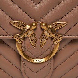 

Сумка Pinko Love One Top Handle Mini Light 100071 A0GK Beige D01Q, Коричневий