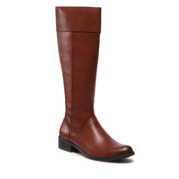 Caprice Kozačky ve vojenském stylu Caprice 9-25511-29 Cognac Nappa 303
