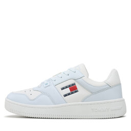 

Снікерcи Tommy Jeans Tjw Retro Basket Leather Seasonal EN0EN02204 Shimmeriny Blue/Ecru CYO, Білий