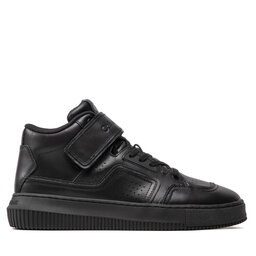 

Снікерcи Calvin Klein Jeans Chunky Cupsole Laceup Mid Lth-Pu YM0YM004260 Triple Black 0GT, Чорний