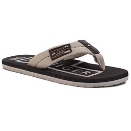 Tommy Hilfiger Infradito Tommy Hilfiger Badge Beach Sandal FM0FM02706 Stone AEP